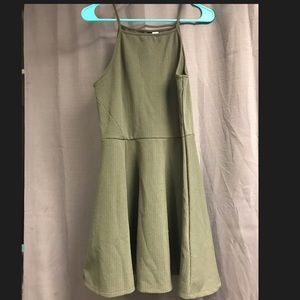 Olive green skater dress